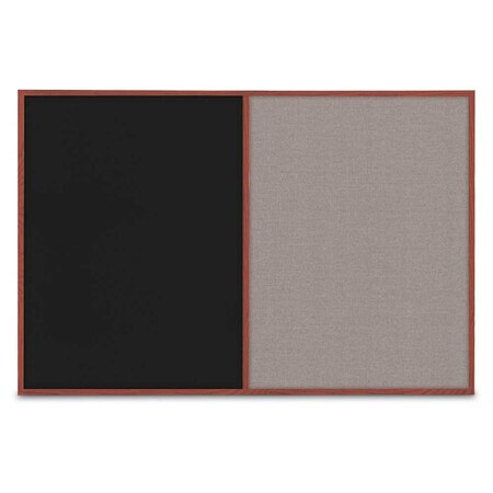 United Visual Products Slim Style Indoor Enclosed Corkboard, 42 UVRDS42SBH-BLACK-AMETHY